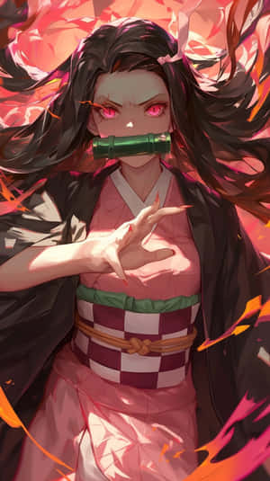 Nezuko Kamado Demon Transformation Art Wallpaper