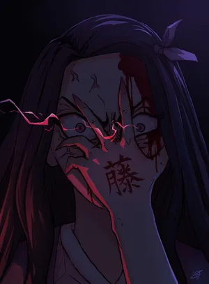 Nezuko Kamado Demon Transformation Art Wallpaper