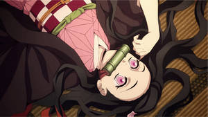 Nezuko Kamado Takes A Moment Of Rest Wallpaper