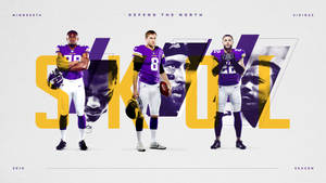 Nfl Dj Wonnum Harrison Smith Kirk Cousins Poster Wallpaper