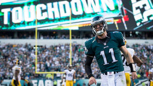 Nfl Touchdown Carson Wentz Wallpaper