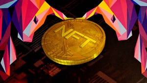 Nft Gold Coin Digital Art Wallpaper