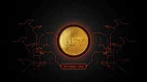 Nft Orange Circuit Board Wallpaper