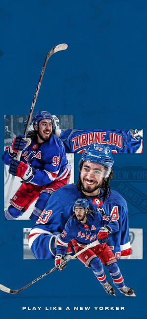 Nhl New York Rangers No. 93 Mika Zibanejad Wallpaper