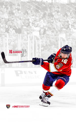 Nhl Team Captain Aleksander Barkov Action Shot Wallpaper