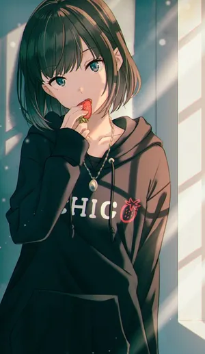 Nice Anime Short Haired Girl Wallpaper