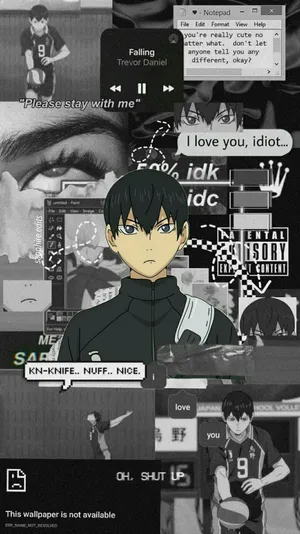 Nice Anime Tobio Kageyama Black Aesthetic Wallpaper