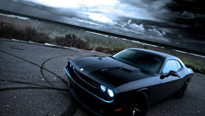 Nice Car In Storm Wallpaper