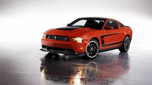 Nice Car Orange Mustang Wallpaper