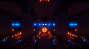 Nice Glowing Space Room Wallpaper