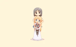 Nichijo Nano And Hakase Together Wallpaper