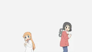 Nichijou Nano And Hakase Dance Wallpaper