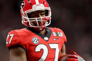 Nick Chubb Georgia Football Uniform Wallpaper