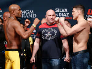 Nick Diaz Versus Anderson Silva Wallpaper