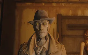 Nick Valentine In The Wasteland Wallpaper