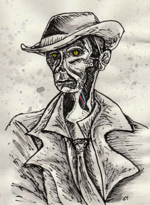 Nick Valentine: Synth Detective In Post-apocalyptic World Wallpaper