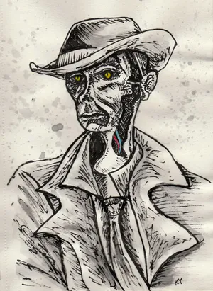 Nick Valentine: Synth Detective In Post-apocalyptic World Wallpaper