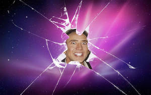 Nicolas Cage Meme Galaxy Gradient Wallpaper