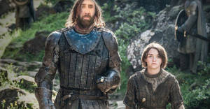 Nicolas Cage Meme With Arya Stark Wallpaper