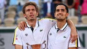 Nicolas Mahut Arms Around Herbert Wallpaper