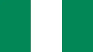 Nigeria Minimalist Digital Flag Illustration Wallpaper
