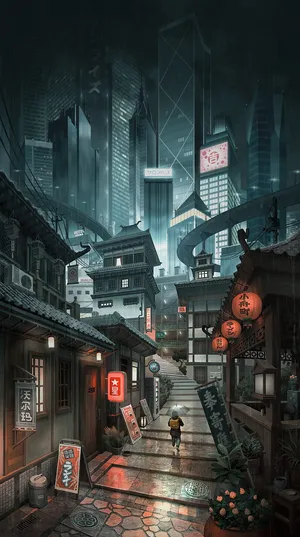 Night City In Tokyo Anime Wallpaper
