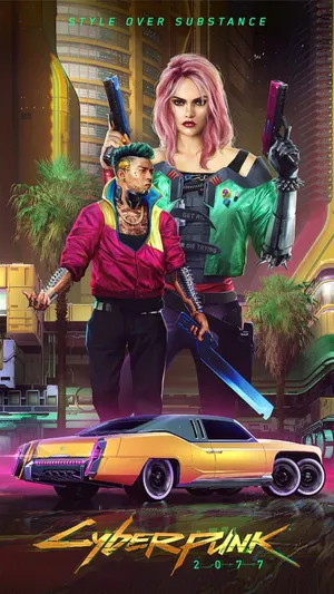 Night City's Finest: Cyberpunk 2077 Characters Wallpaper
