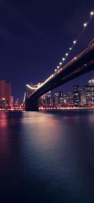 Night Cityscape Bridge Shot Wallpaper