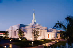 Night In Asuncion, Paraguay Temple Wallpaper