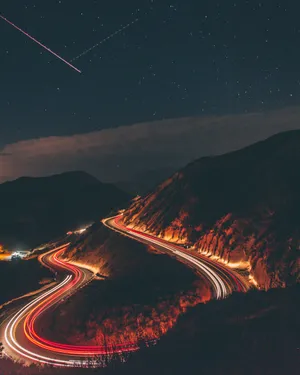 Night Light Trail Wallpaper