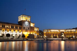 Night View In Yerevan Wallpaper