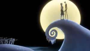 Nightmare Before Christmas Hilltop Moonlight Wallpaper