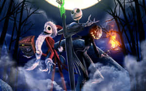 Nightmare Before Christmas Moonlit Trio Wallpaper