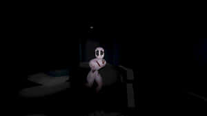 Nightmare Puppet In Dark Hallway Wallpaper