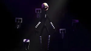Nightmare Puppet In Dark Room Wallpaper