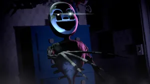 Nightmare Puppet In Dark Room Wallpaper