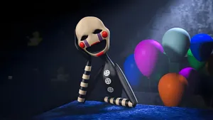 Nightmare Puppet In Dark Room Wallpaper