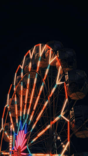Nighttime Ferris Wheel Capture Wallpaper
