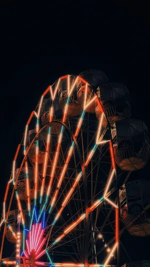 Nighttime Ferris Wheel Capture Wallpaper