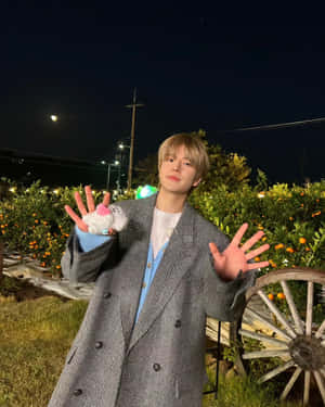 Nighttime Garden Portrait Seungmin Wallpaper