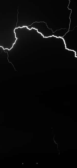 Nighttime Lightning Strike Vertical Wallpaper