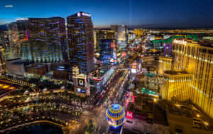 Nighttime Skyline Of Las Vegas Wallpaper