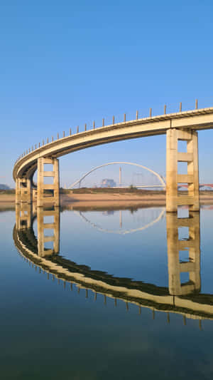 Nijmegen Bridge Reflection Wallpaper