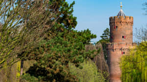 Nijmegen Castle Tower Surroundedby Greenery Wallpaper