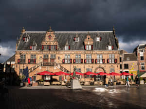 Nijmegen Historical Building Dramatic Sky Wallpaper