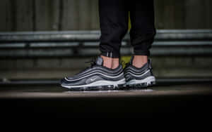 Nike Air Max 97 Black And Grey Wallpaper