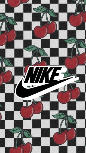 Nike Cherry Checkerboard Aesthetic Wallpaper