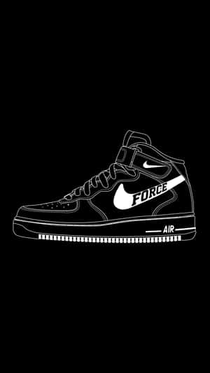 Nike Dunk Low - Black And White Wallpaper