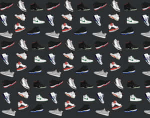 Nike Sneakers Cartoon Wallpaper