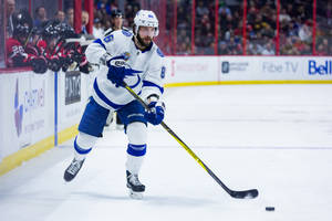 Nikita Kucherov - A Dynamic Right Winger On Ice Wallpaper